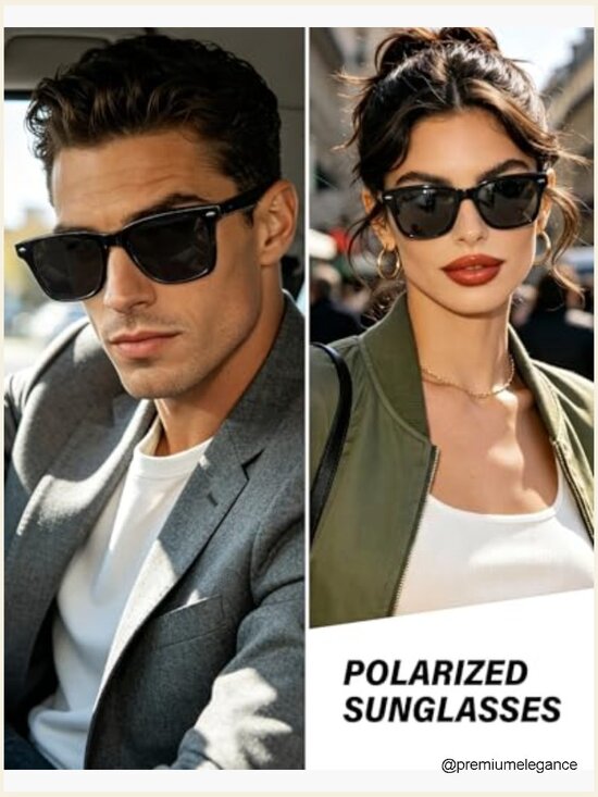 Unisex Square Polarized Sunglasses UV Protection Acetate TR90 Frame main image 7